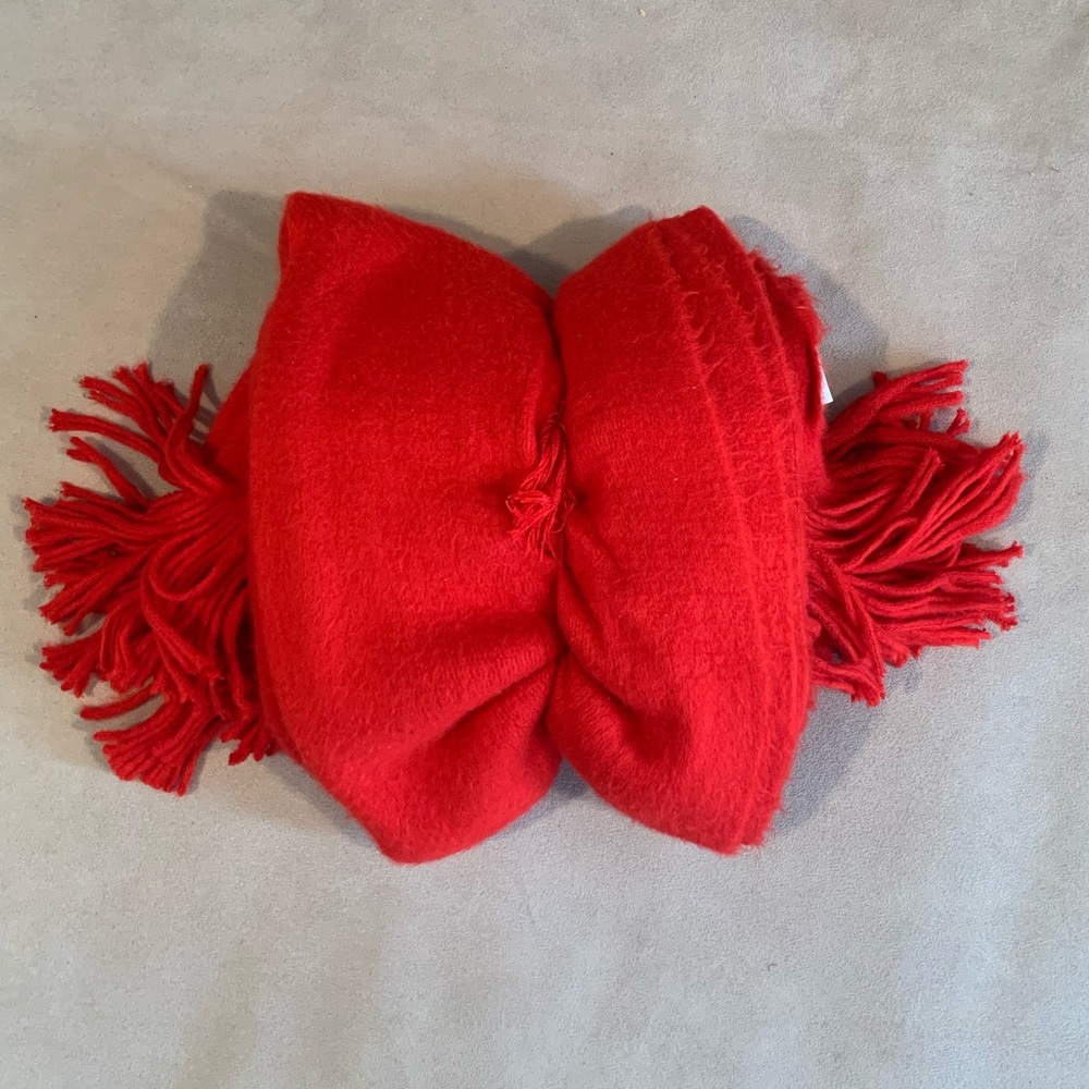 Crate&Barrel Red Throw Blanket